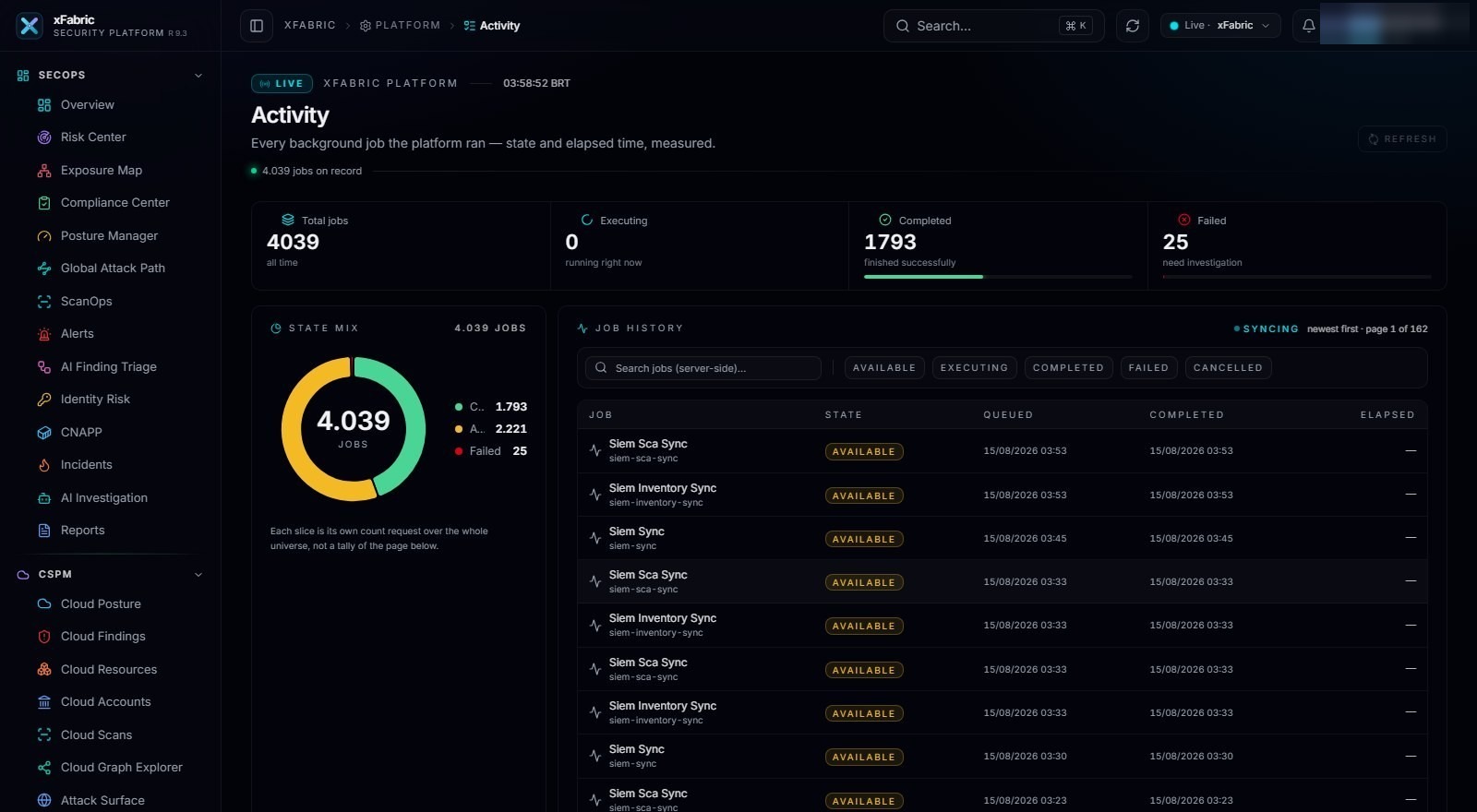 SOAR Playbooks — tela real da plataforma